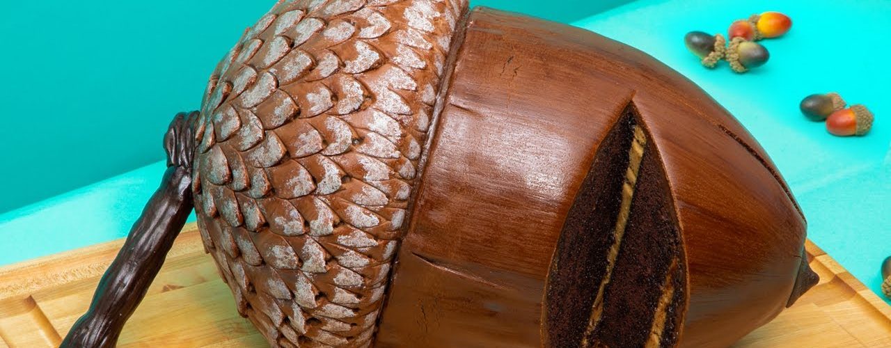 Giant 14 LB Acorn CAKE! | How To Cake It with Yolanda Gampp