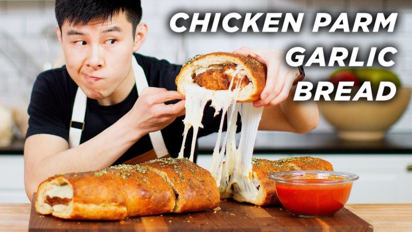 I Made A Giant Chicken Parm-Stuffed Garlic Bread • Tasty