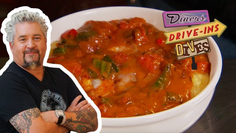 Guy Fieri Tries Shrimp and Grits with Tabasco Gravy | Diners, Drive-Ins and Dives | Food Network