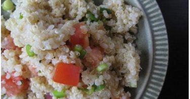 Quinoa, Tomato, Green Onion Side Salad Recipe